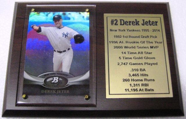 TWO BASEBALL TRADING CARDS IN AN ACRYLIC PLAQUE